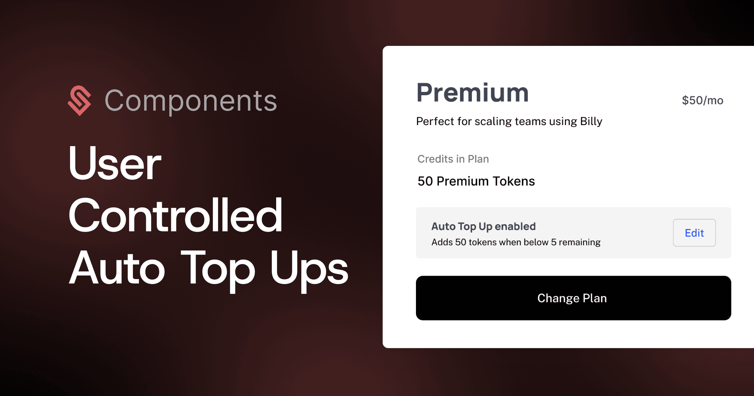User Controlled Top Ups