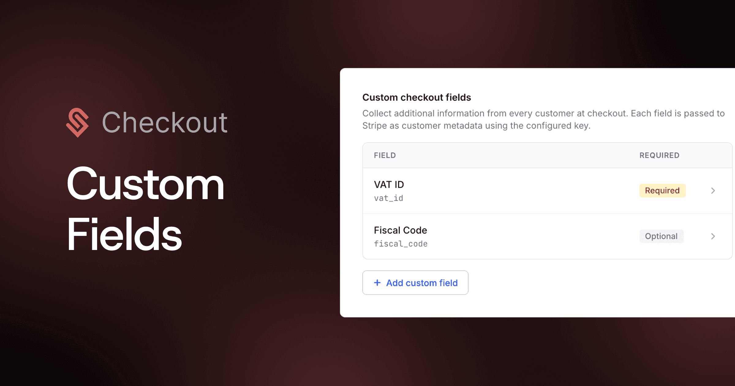 Custom Fields in Checkout