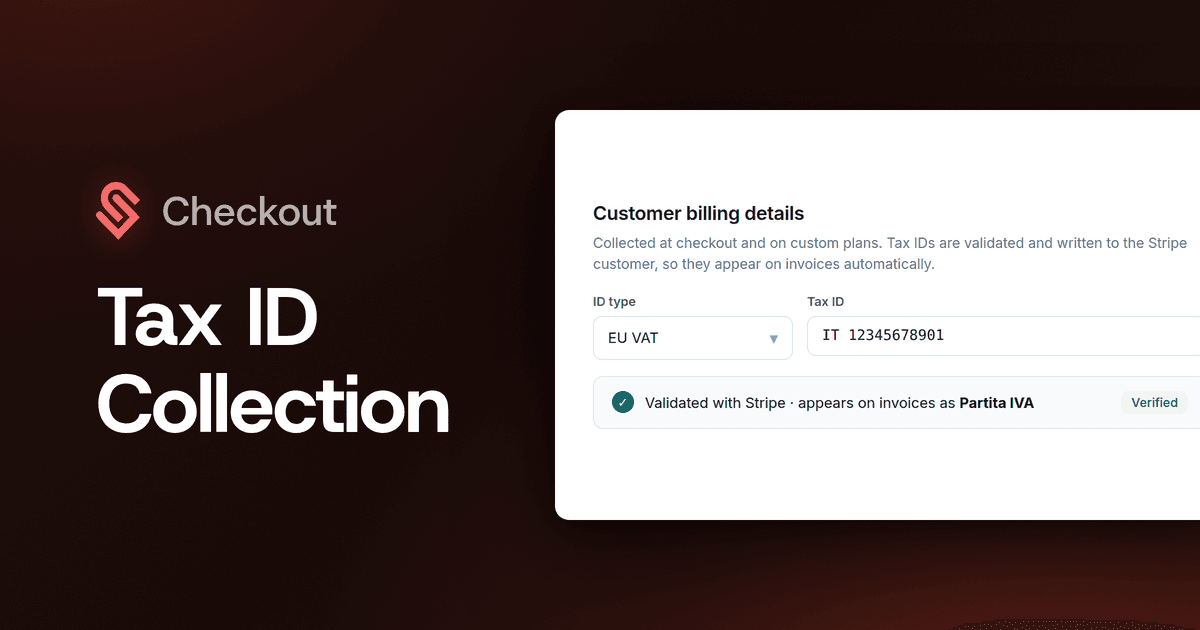 Tax ID Collection