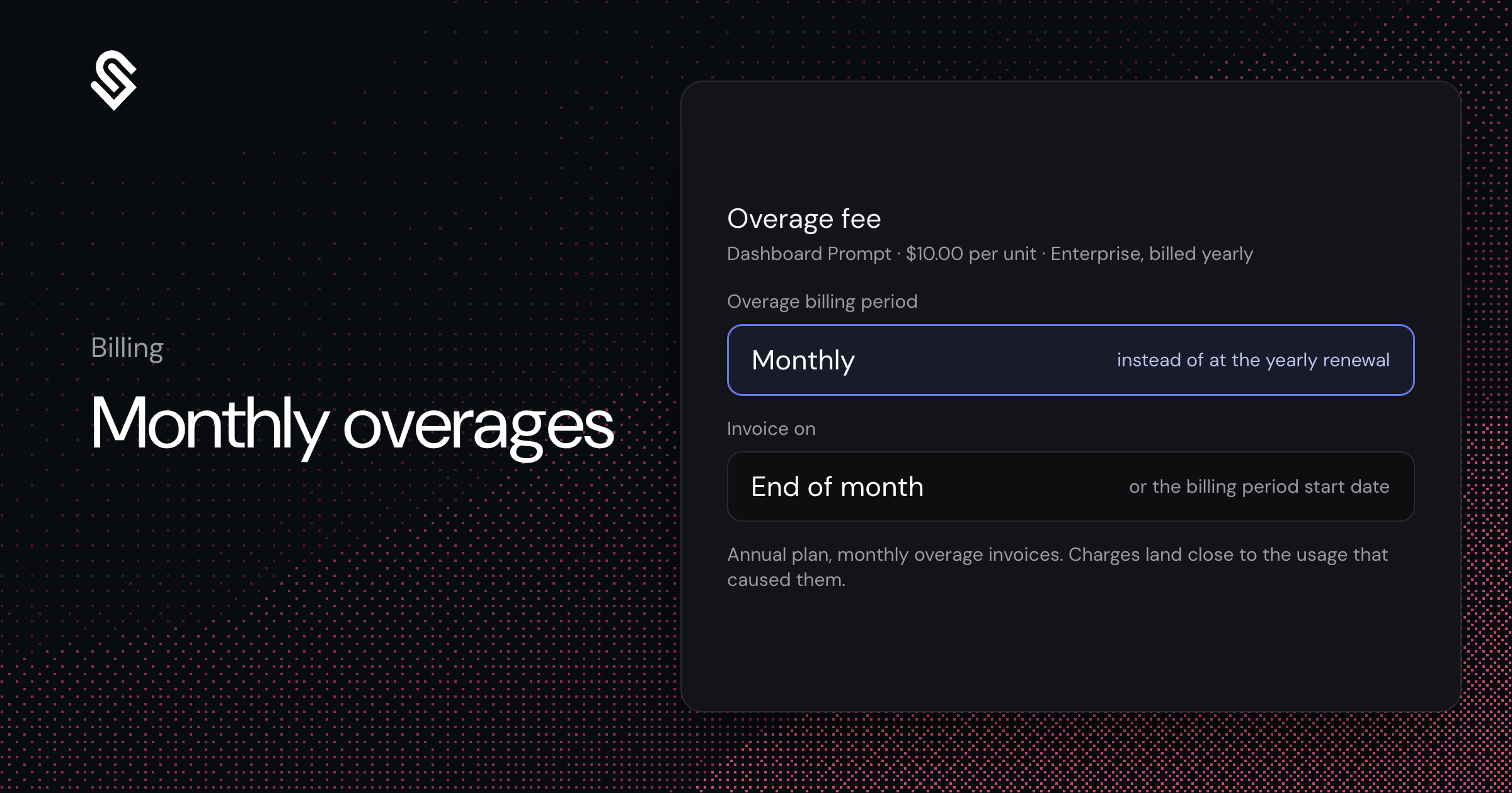 Monthly Overage Invoices for Annual Plans